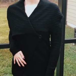 Black Wrap Cardigan